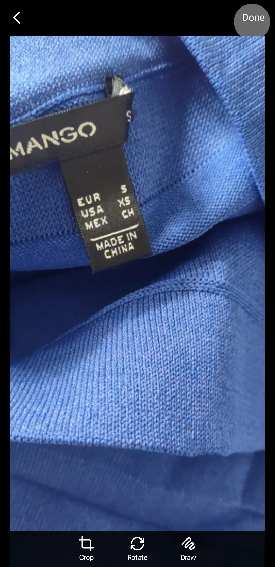 (NEW) Mango Blue knitted miniskirt thumbnail