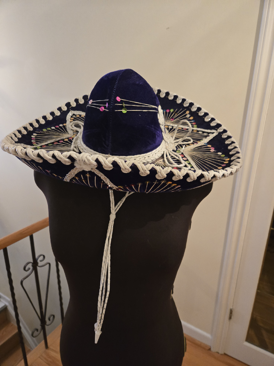 Blue velvet charro sombrero - photo 2