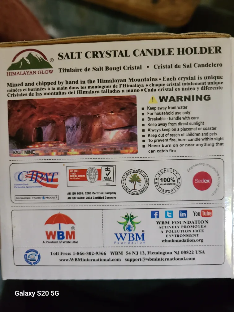 Himalayan Glow Salt Crystal Candle Holder image indicator(2)