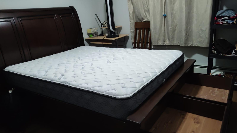 Queen Size Bed Frame with Storage and Bed - photo 5