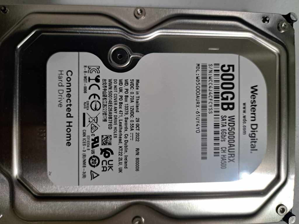 500GB hard drive 3.5"