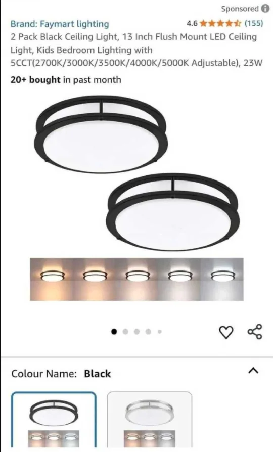 2 LED 5CCT Ceiling Lights thumbnail