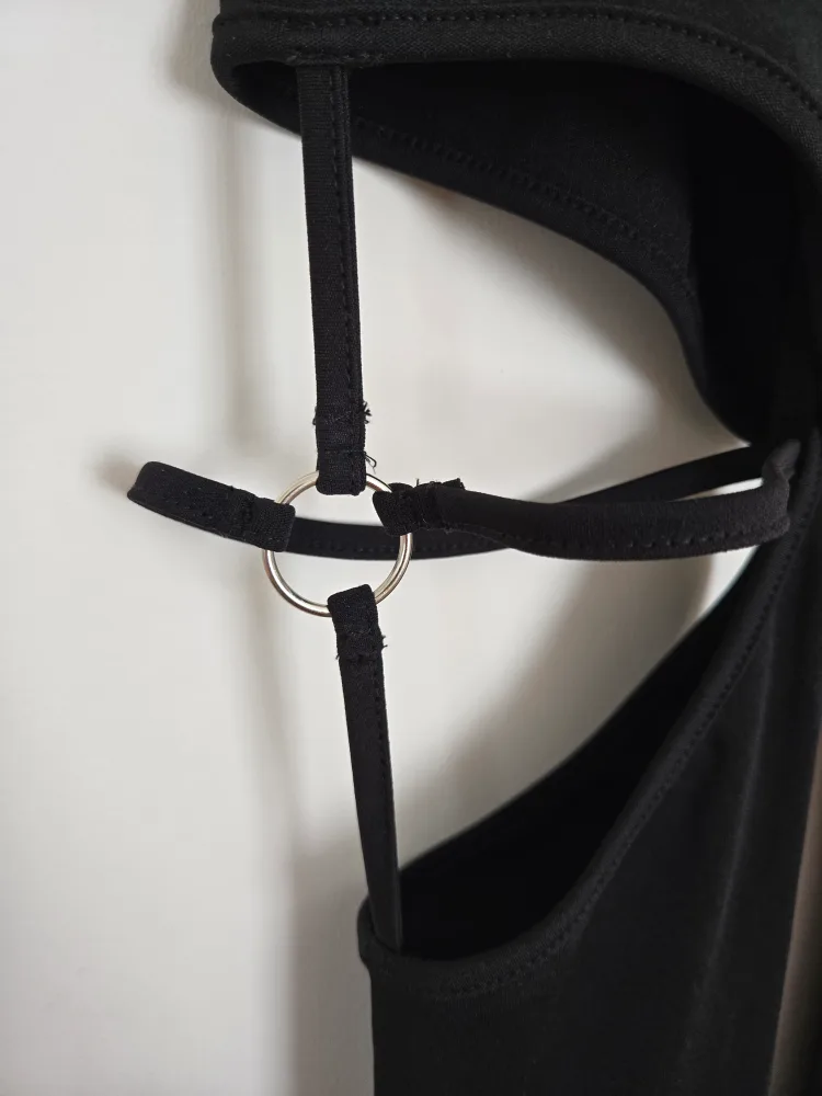 Shein Black Cut Out Flare Leggings XS image indicator(3)