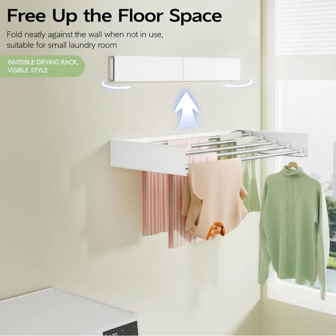 Wall Mounted Retractable Clothes Drying Rack image indicator(5)