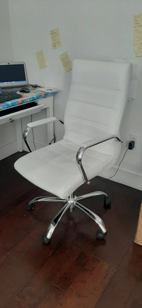 White Leather Office Chair