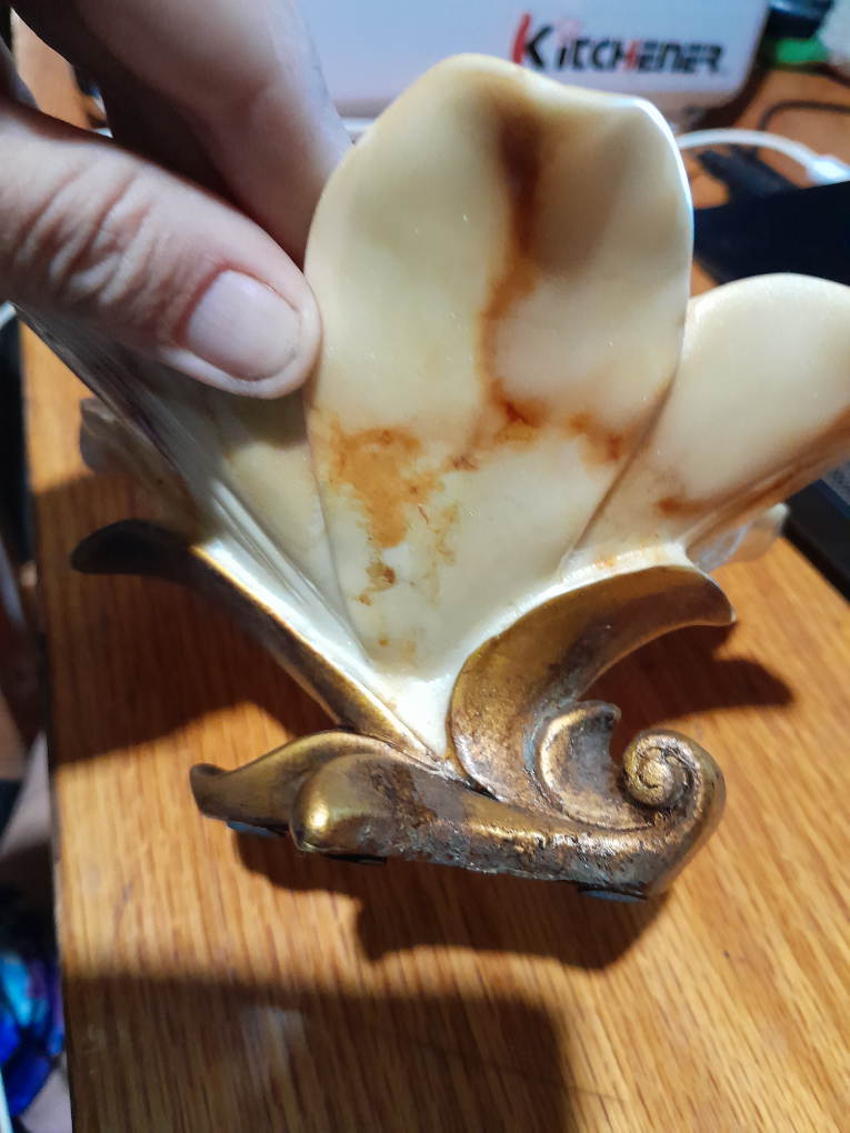 Vintage Marble Flower Trinket Dish - photo 2