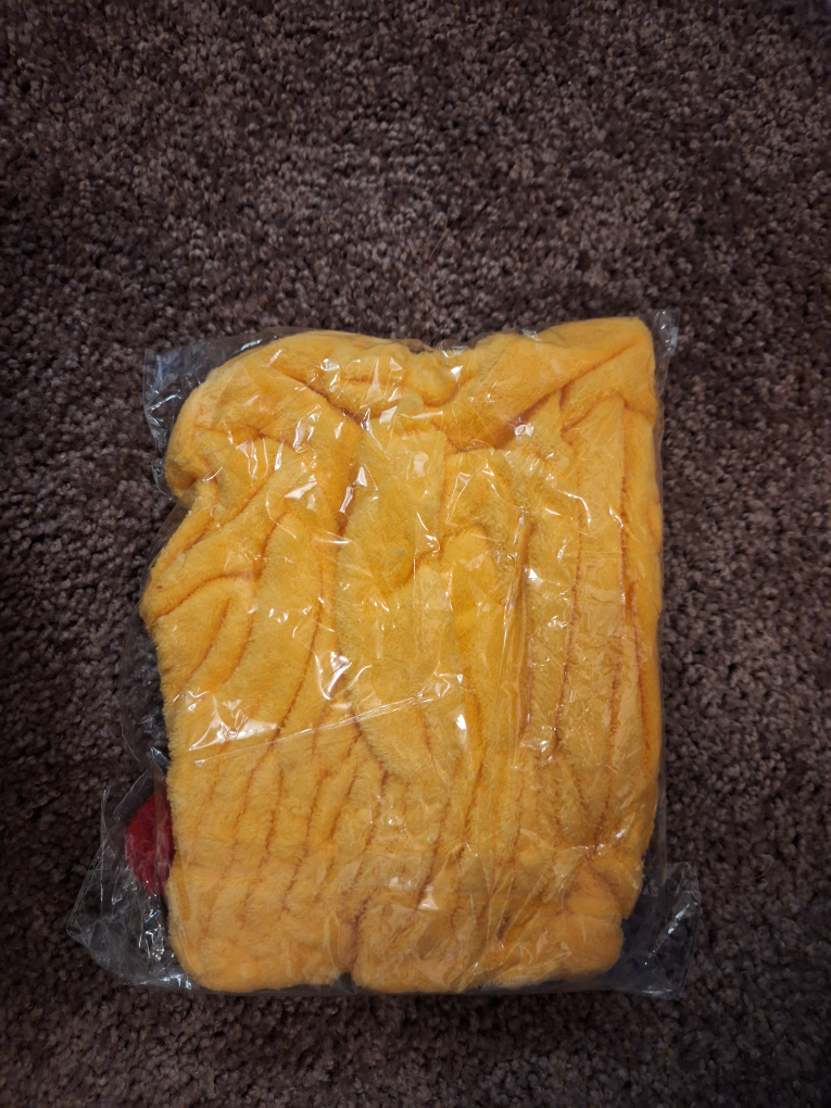 New hair towel, Yellow & Red