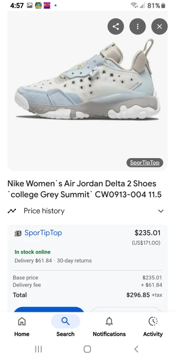 Nike Air Jordan Delta 2 Women's Shoes - Size 8 us - photo 3