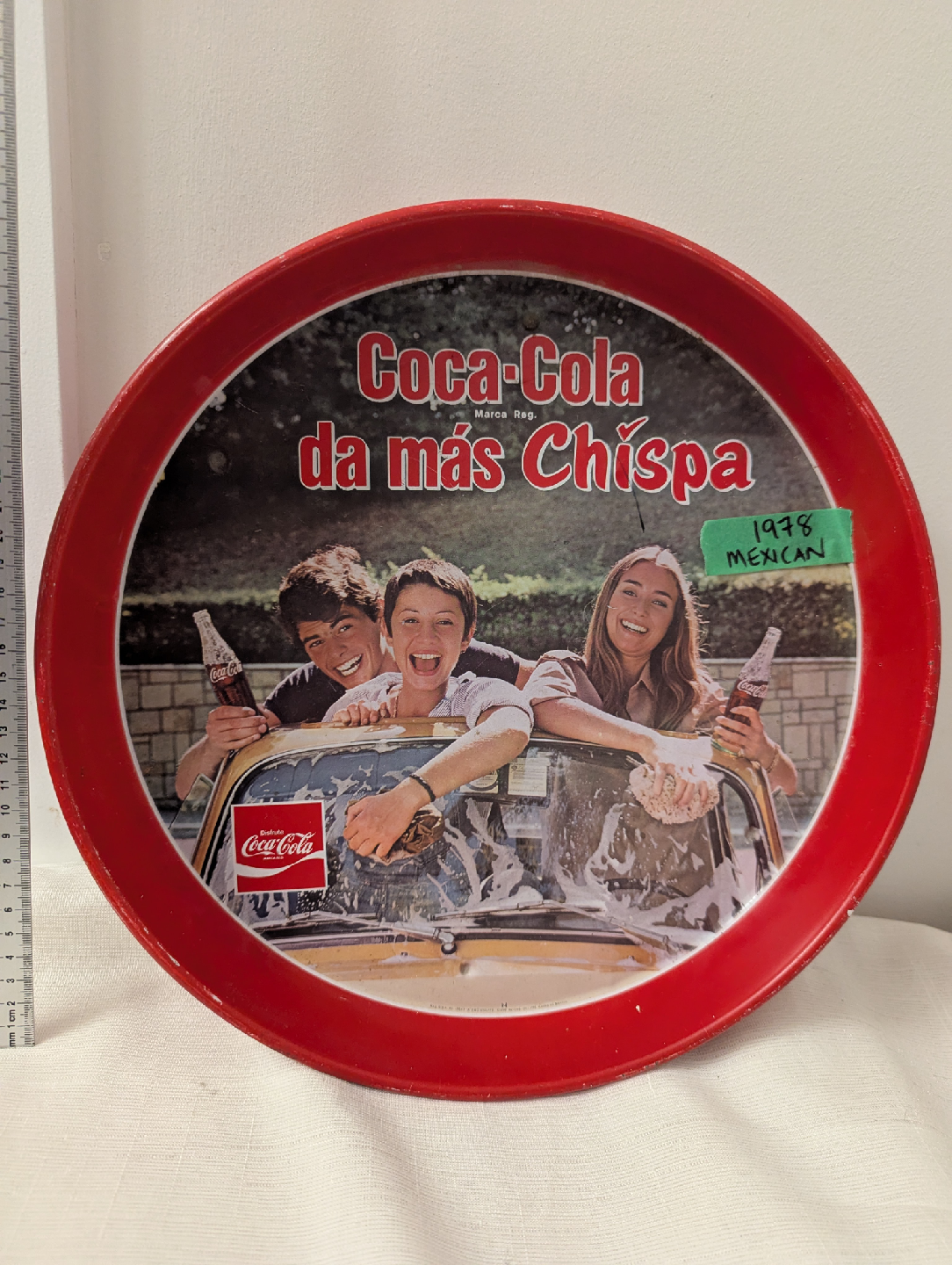 Vintage 1978 Mexican Coca Cola "da más Chíspa" Serving Tray - photo 2