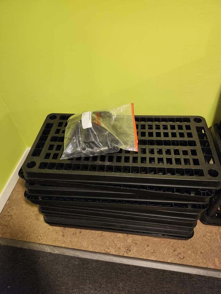 2 Black Plastic Shelving Units - photo 5