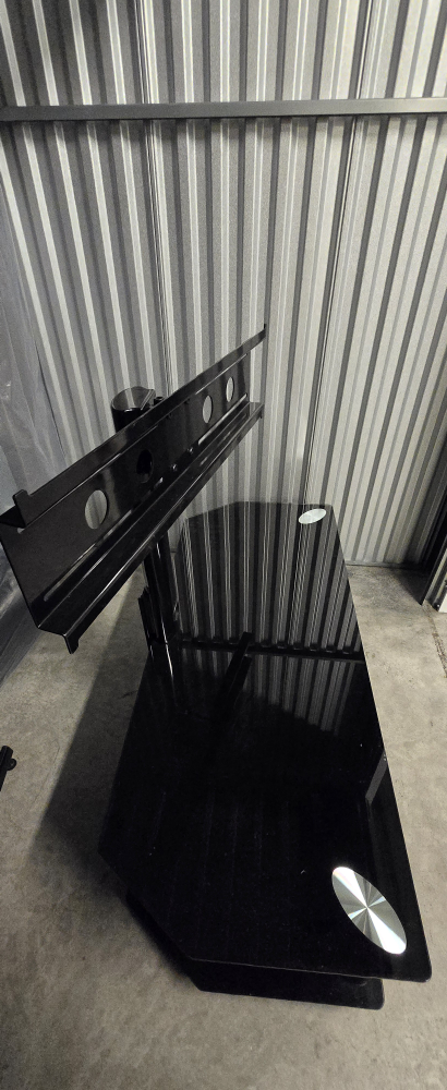Black Glass TV Stand with Mount - photo 4