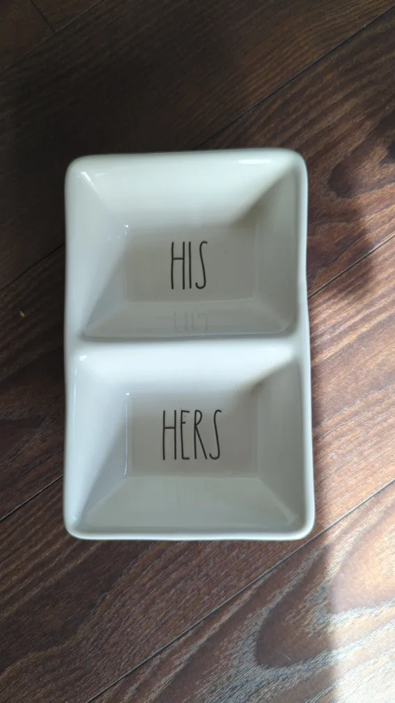 Rae Dunn His & Hers Artisan Collection Dish thumbnail