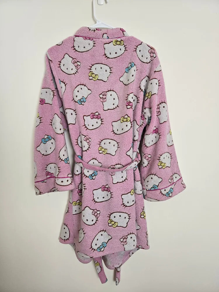 Hello Kitty Pink Fleece Bath Robe image indicator(4)