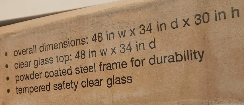 New in box Elegant glass dining table or study table image indicator(4)