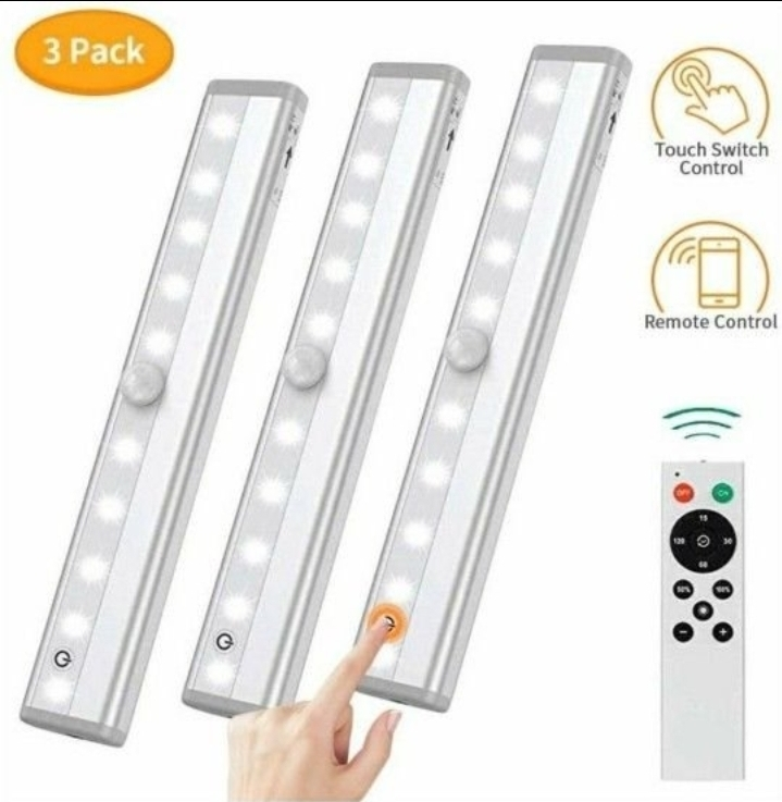 Remote Control Dimmable Cabinet Light, 10 LED Touch