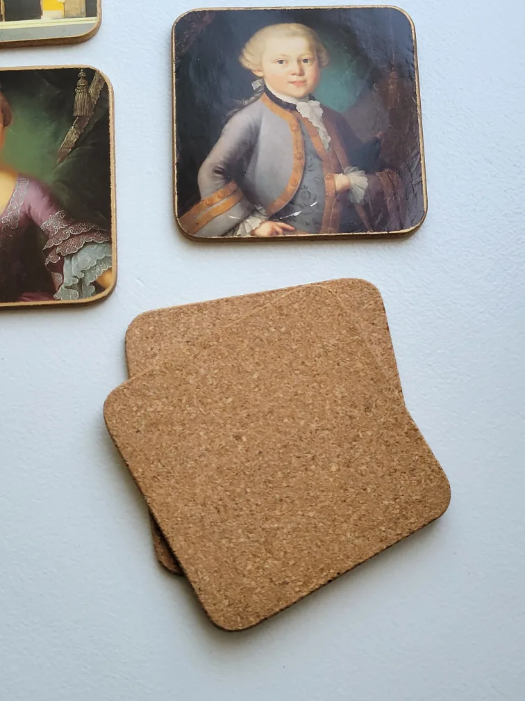 Mozart themed cork coasters! image indicator(5)