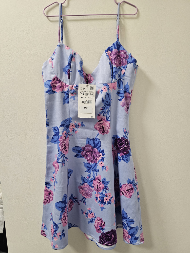 Zara XS Floral Print Mini Dress - New with Tags! - photo 3