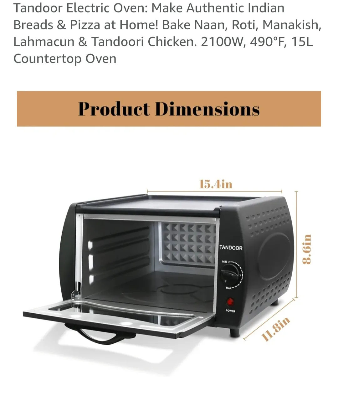 Tandoor Electric Oven - Authentic Indian Breads thumbnail