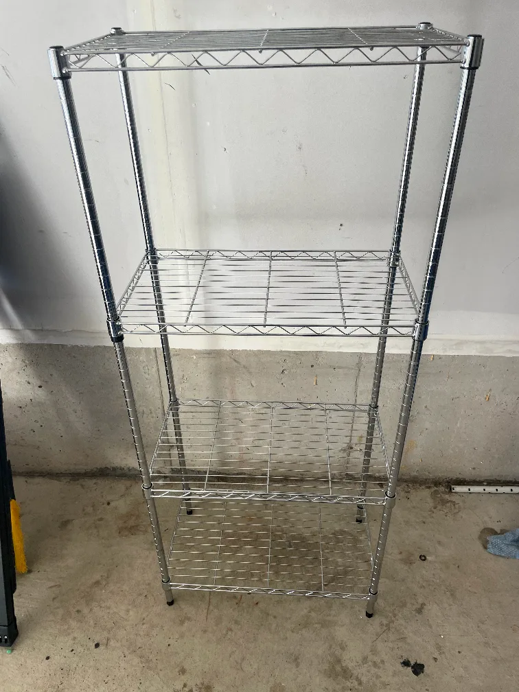 Chrome Wire Shelving Unit