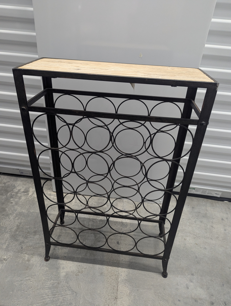 Wine Rack - Metal & Wood