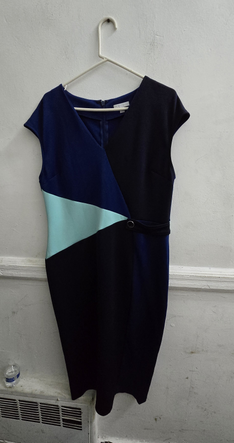 Dress - Color Block, Navy Blue & Black - photo 3
