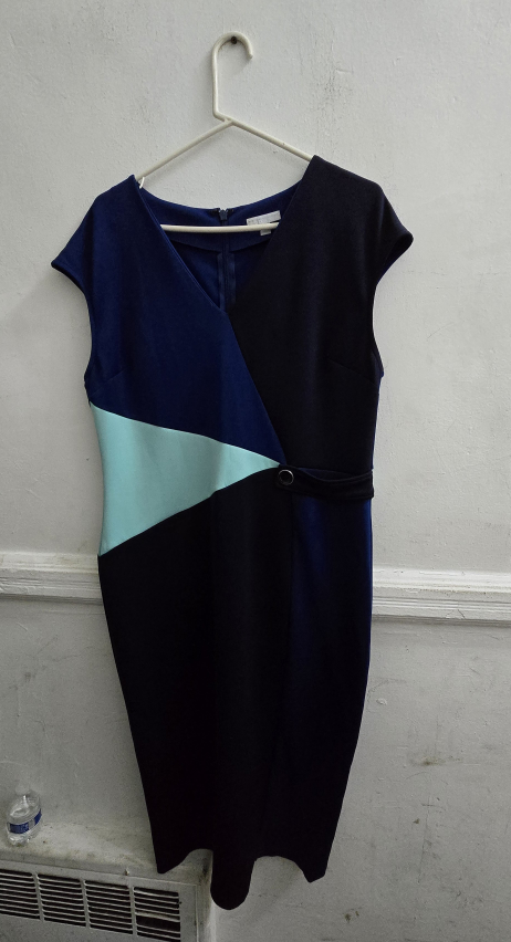 Dress - Color Block, Navy Blue & Black - photo 4