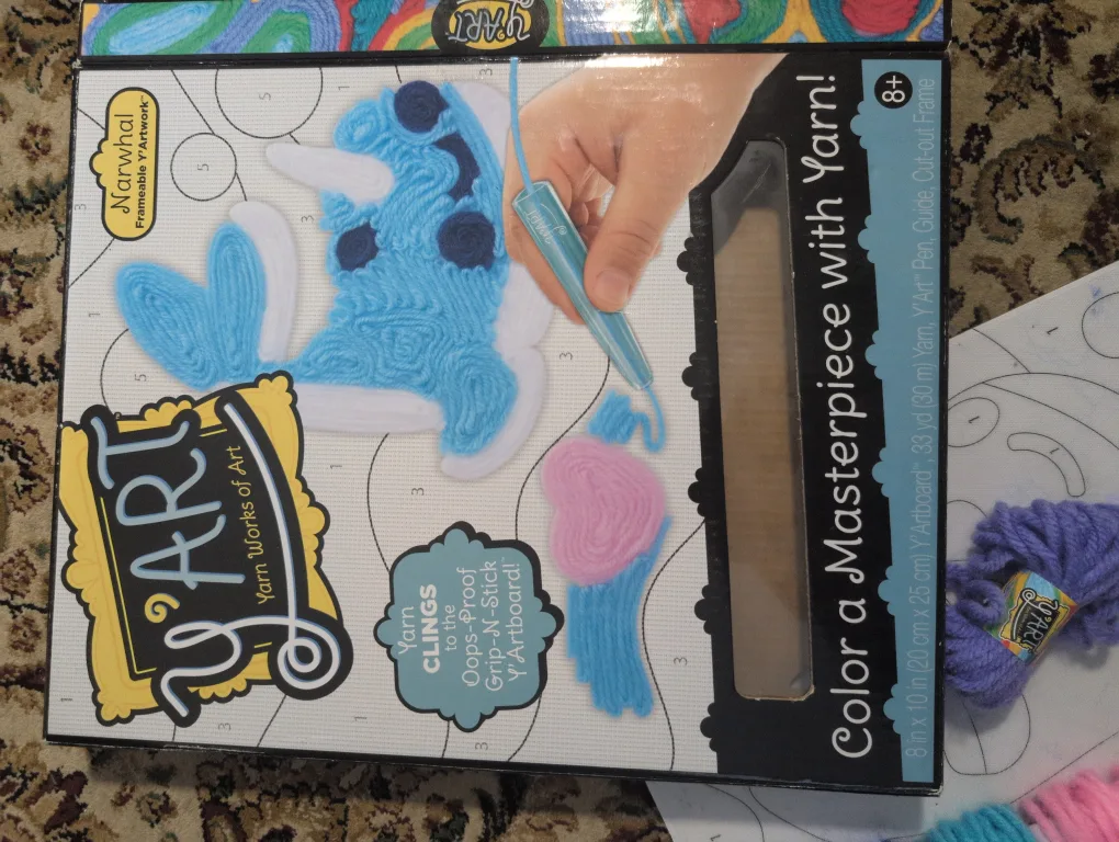 Y'Art Narwhal Framable Yarn Artwork Kit thumbnail