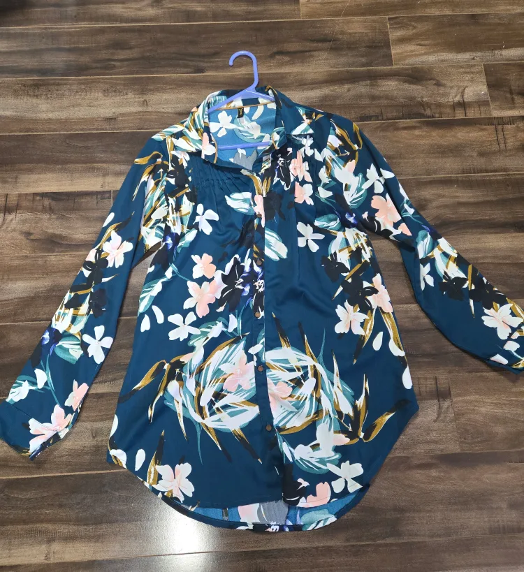 Floral Print Long Sleeve Blouse thumbnail