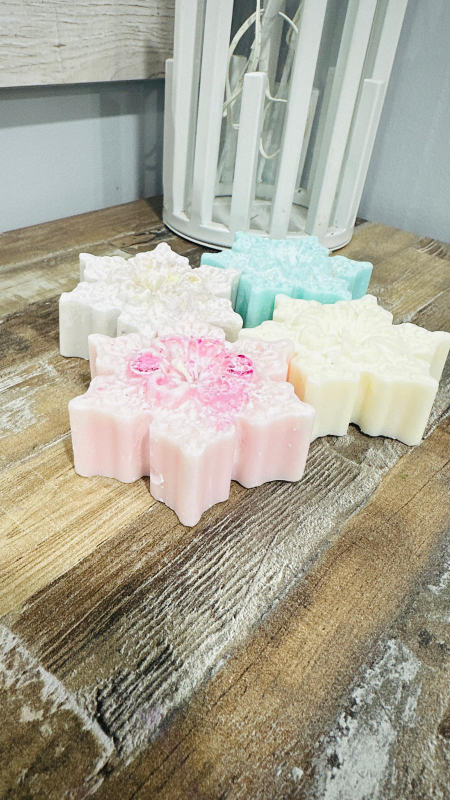 Snowflake Shaped Candles + FREE RAINBOW Shaped Candle - photo 2