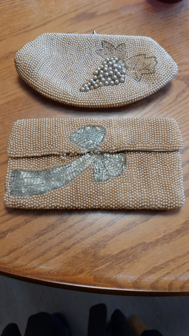 Vintage beaded Evening clutch- 2 thumbnail