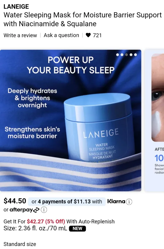 Laneige Sleeping Mask Duo image indicator(3)