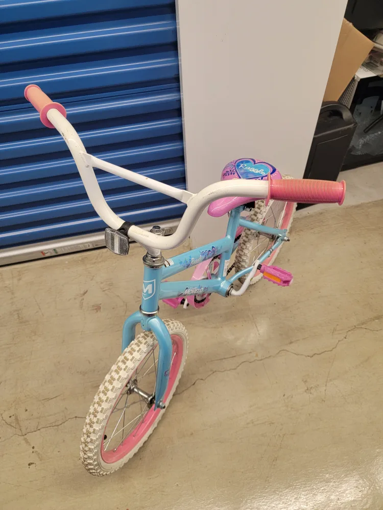 Raleigh Raggle 14-inch Kids Bike - Blue/Pink image indicator(2)