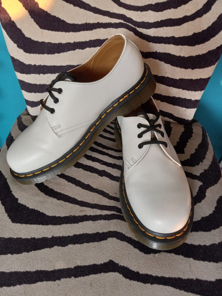 Dr. Martens 1461 White Smooth Leather Oxford Shoes - photo 5