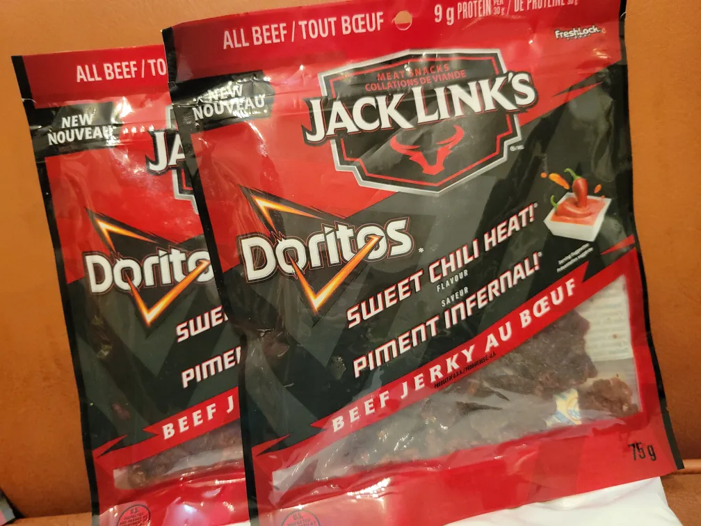 2 bags of Jack Link's Doritos Sweet Chili Heat Beef Jerky thumbnail
