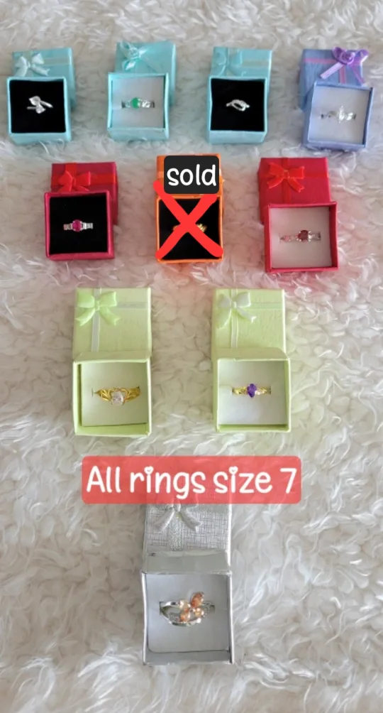 Various Gold-filled, Sterling Silver Rings in Gift Boxes 💚 image indicator(2)