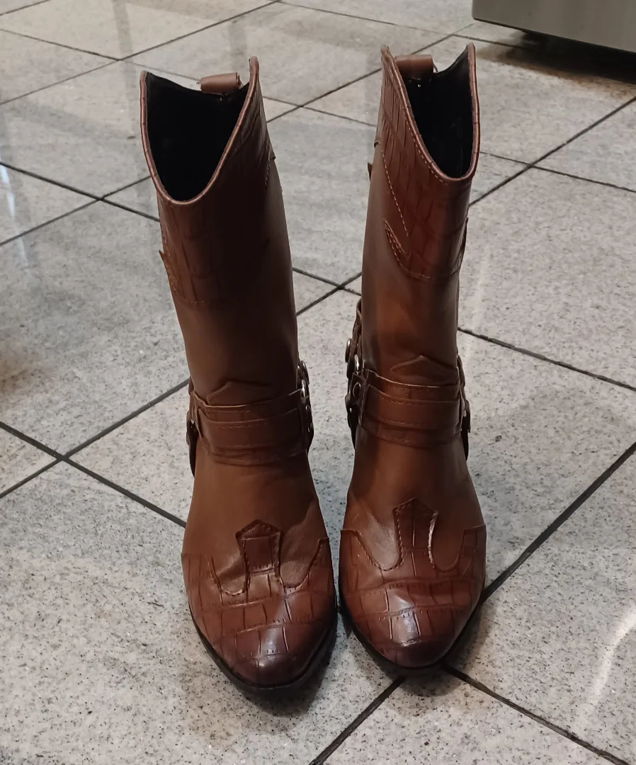 Julietta Brown Leather Cowboy Boots image indicator(2)