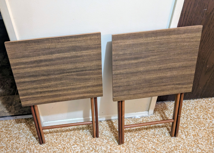 Scheibe Folding TV Tray Tables (Set of 2)