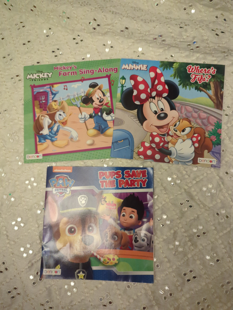 Mickey, Minnie, Paw Patrol Books