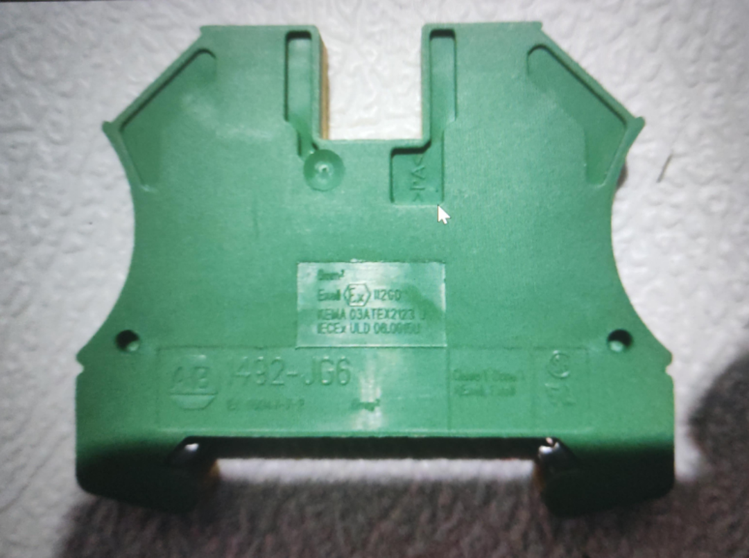 AB 492-JG6 Terminal Block - Green
