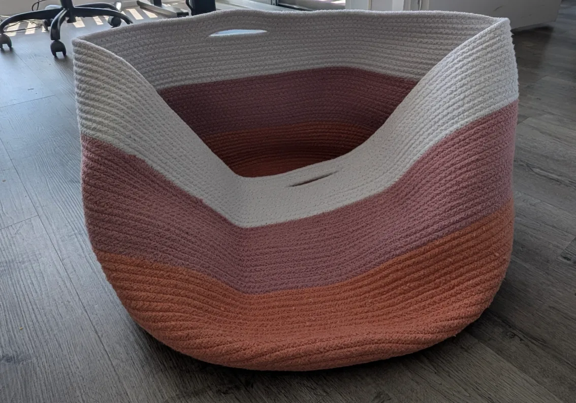 Striped Cotton Rope Basket image indicator(2)