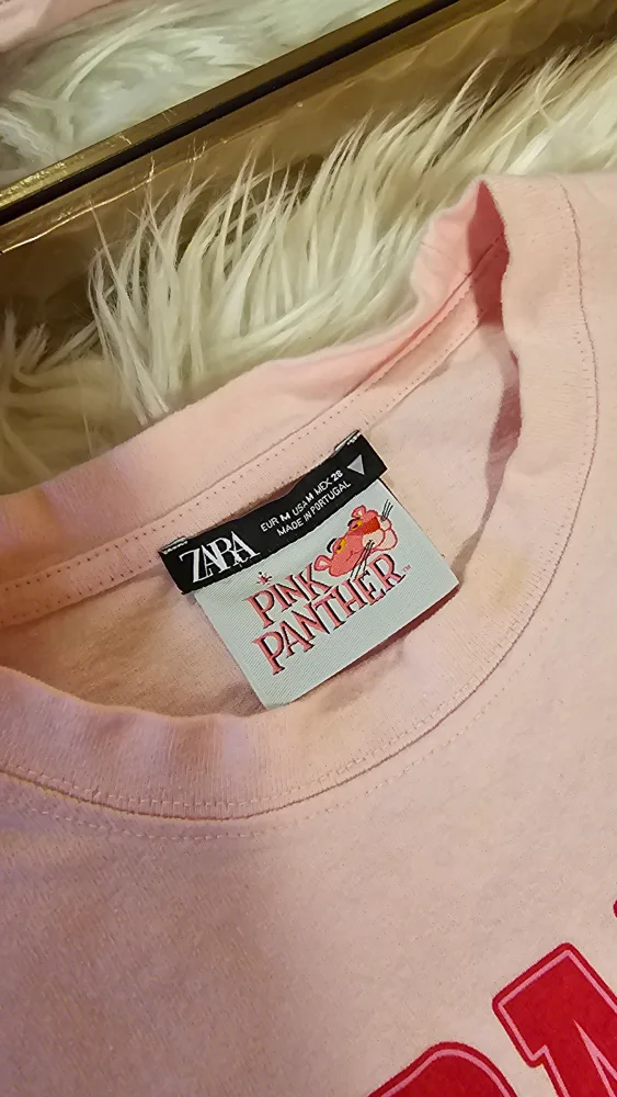 🧡 Brand New * Zara Pink Panther Crop Top - Size M image indicator(5)