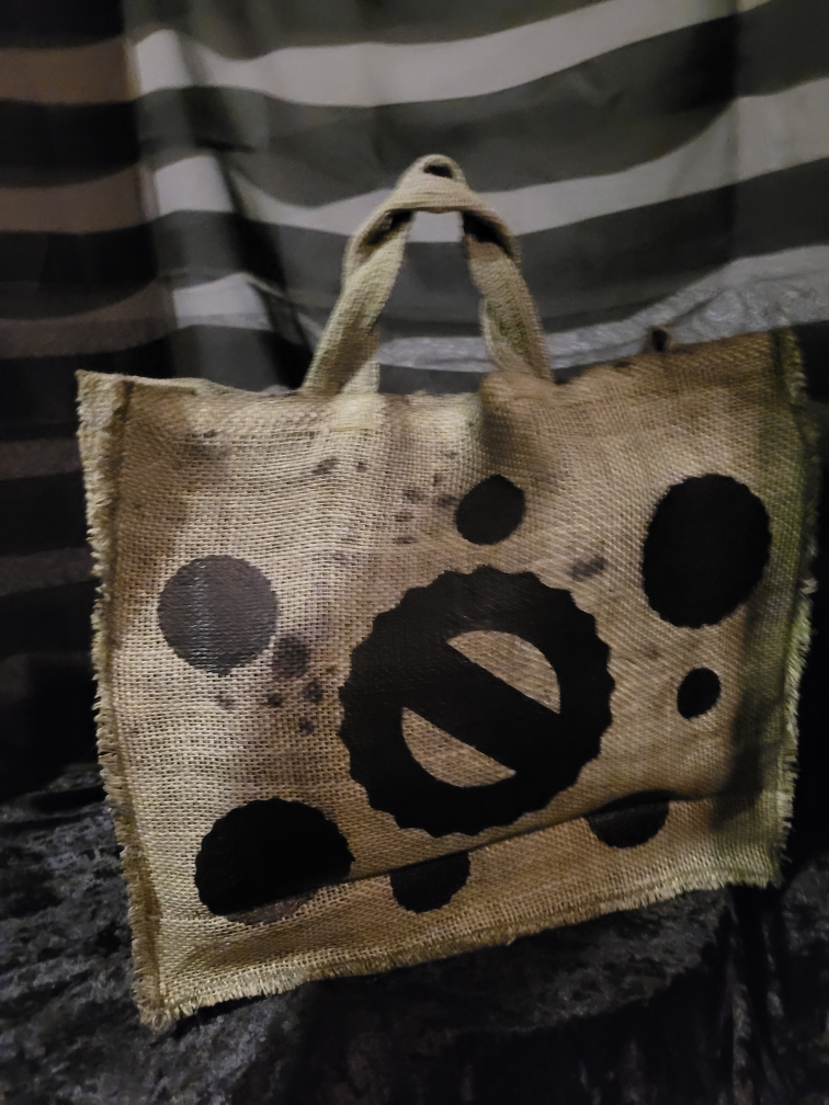green made in burlap tote - photo 4