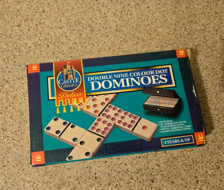 Castle Classics Double Nine Colour Dot Dominoes thumbnail