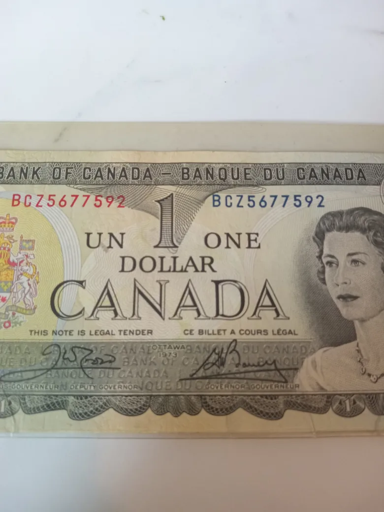 Vintage 1973 Bank of Canada One Dollar Bill image indicator(7)