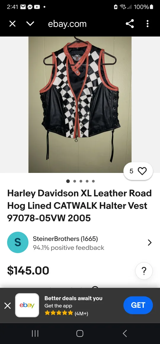 Harley-Davidson Leather Vest - Size S image indicator(8)