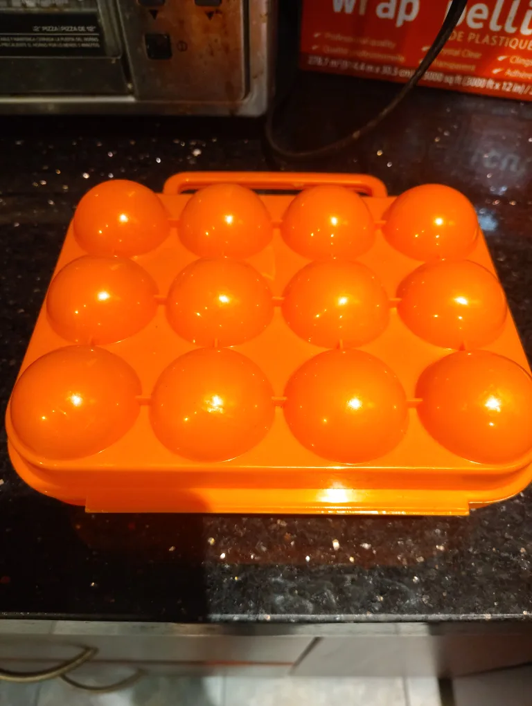 Orange Egg Carrier - Holds 12 Eggs thumbnail