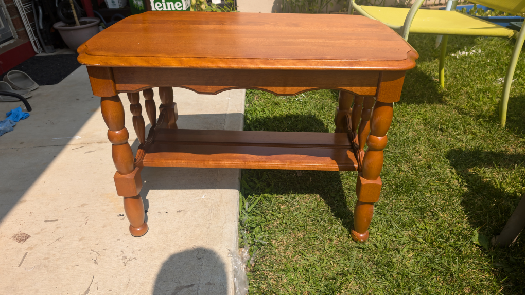Wooden Side Table with Shelf
