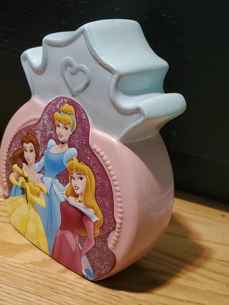 Disney Original Princess Ceramic Coin Bank (Pink) (Piggy bank) image indicator(4)