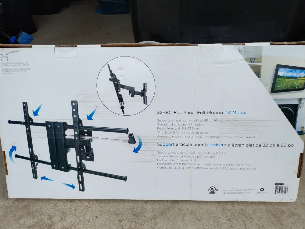 VESA 32-60" Flat Panel Full-Motion TV Mount image indicator(2)