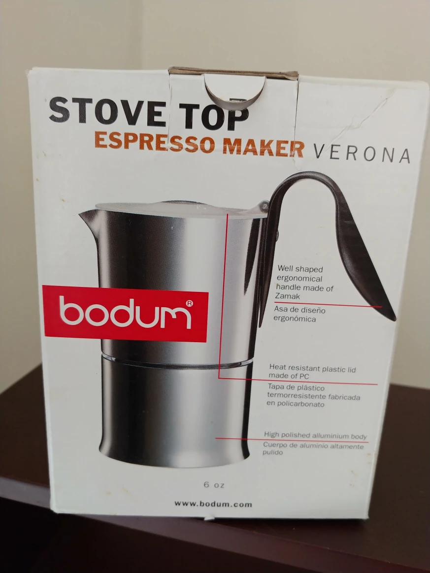 Bodum Verona Stove Top Espresso Maker - 6 oz "🧡"